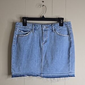 Articles Of Society Denim Mini Light Wash Skirt 28w